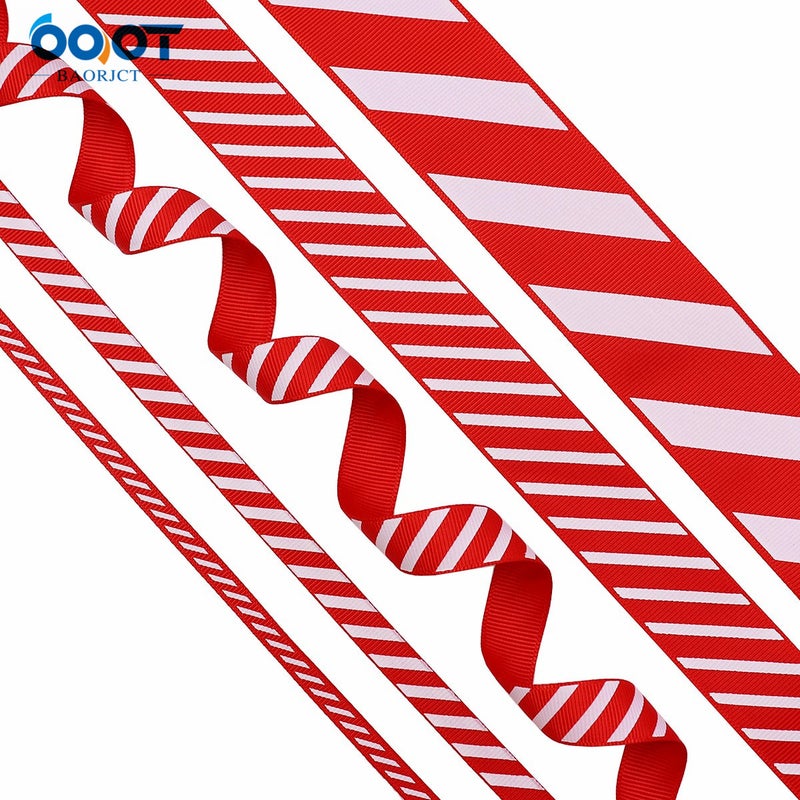 Christmas Oblique Stripe Thread Ribbon Ribbon Carnival Ribbon Gift Box Packaging Ribbon Holiday Scene Decoration - Image 3