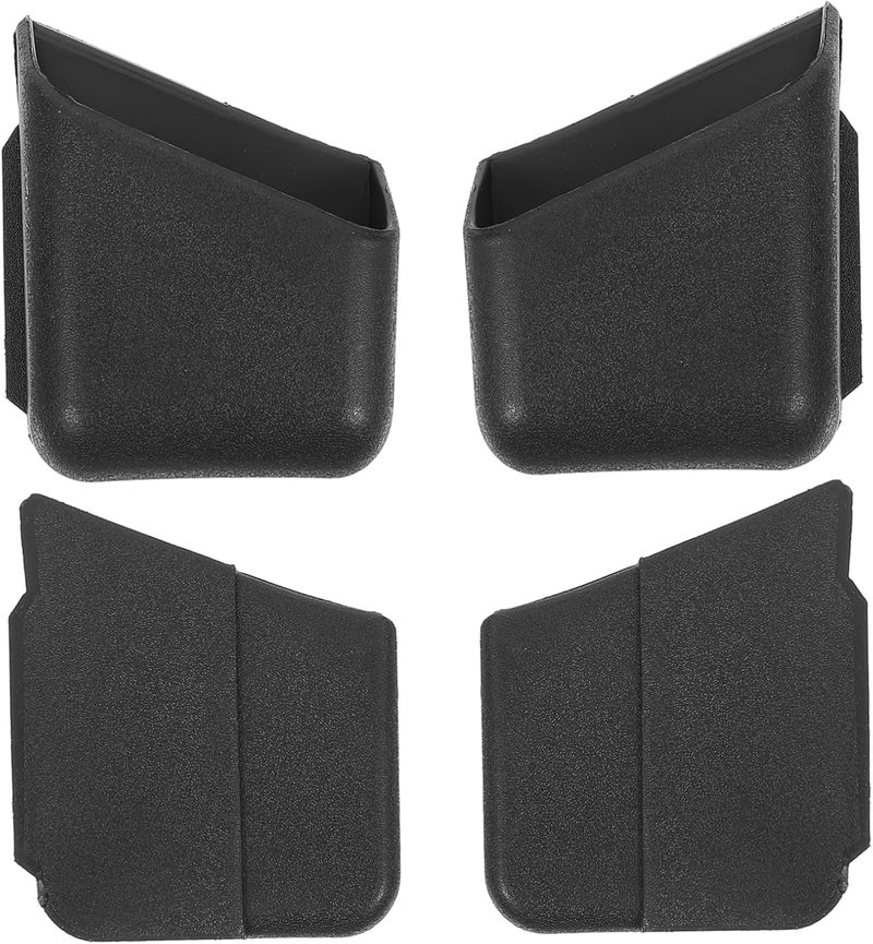 4pcs Car Storage Box Multi-Functional Adhesive Organizer for Sunglasses Phones Keys and Items Vehicle Mounted Container Black - Image 1
