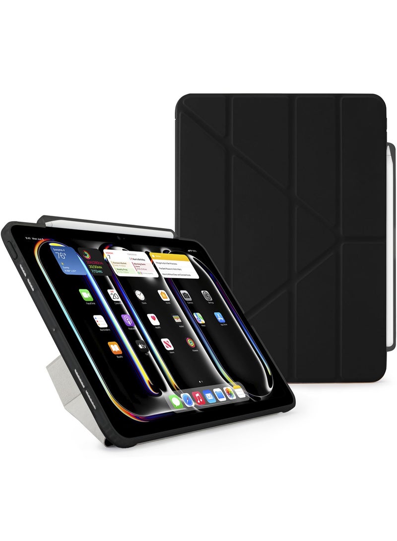 Pipetto Origami No3 Pencil Case for Apple iPad Pro 11 inch Case (2024) M4 Smart Cover with 5 in 1 Stand - Black - Image 1