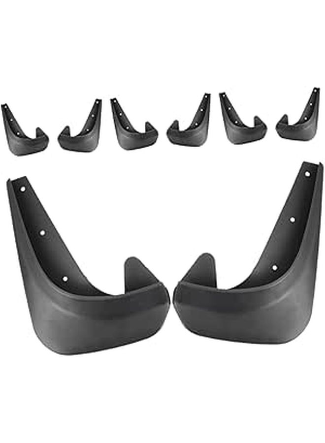 8pcs Universal Small Size Car Mud Guard Set Wheel Mud Flaps Splash Guards For Front AND Rear Tires Sturdy Exterior Automotive Accessories For Sedans And SUVs - Image 1