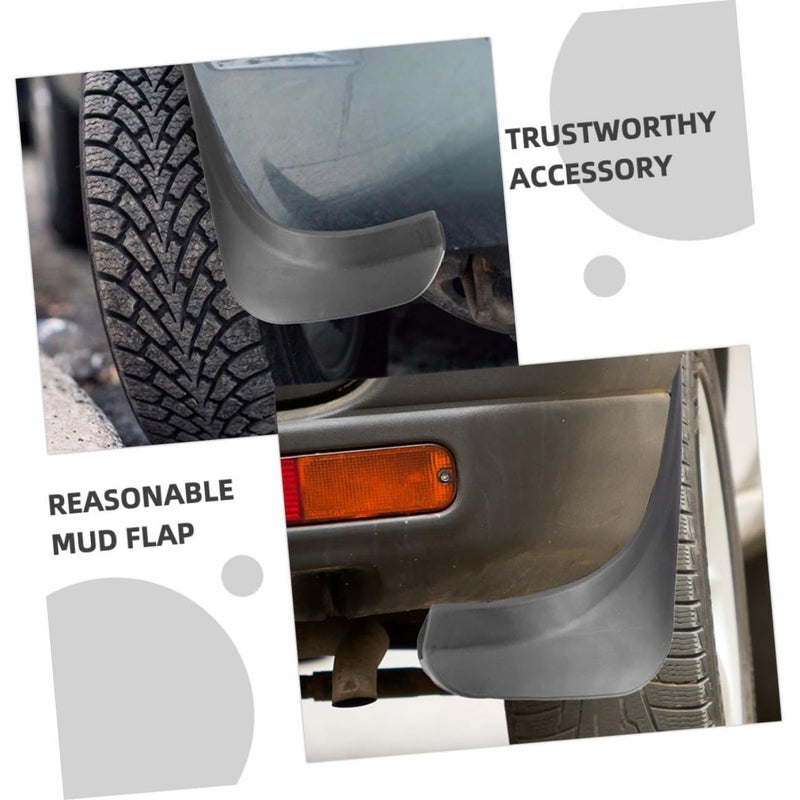 8pcs Universal Small Size Car Mud Guard Set Wheel Mud Flaps Splash Guards For Front AND Rear Tires Sturdy Exterior Automotive Accessories For Sedans And SUVs - Image 4