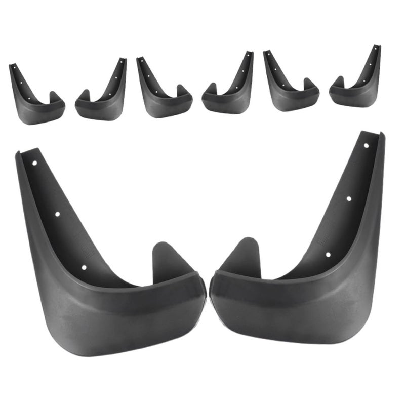 8pcs Universal Small Size Car Mud Guard Set Wheel Mud Flaps Splash Guards For Front AND Rear Tires Sturdy Exterior Automotive Accessories For Sedans And SUVs - Image 2