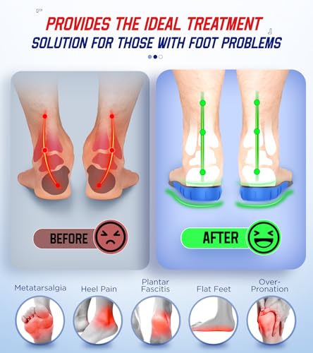 NEUPU 240lbs Plantar Fasciitis Insoles Men Women Comfort Heavy Duty High Arch Support Insoles for Pain Relief Absorb Shock Work Boot Shoe Inserts Orthotic for Flat Feet Pronation Heel Foot Pain - Image 5