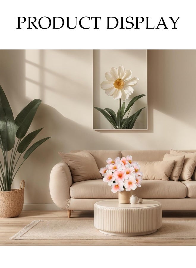 DUNISO 12 قطعة من الزهور الاصطناعية، باقة زهور التوليب الاصطناعية المتفتحة بالكامل، زهور مزيفة لتزيين مراكز الطاولات في المنزل، الحفلات، الزفاف، هدايا عيد الأم، الزينة (وردي خوخي) - Image 4