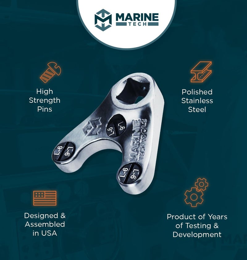 M Marine Tech Tools Marine Tech Tools 40mm Pin Wrench (AMT0018) with L-6 Pins, Mercury Verado Trim Spanner Wrench, Mercury Outboard Tools, Fits on Mercury Verado 175-350HP - Image 5