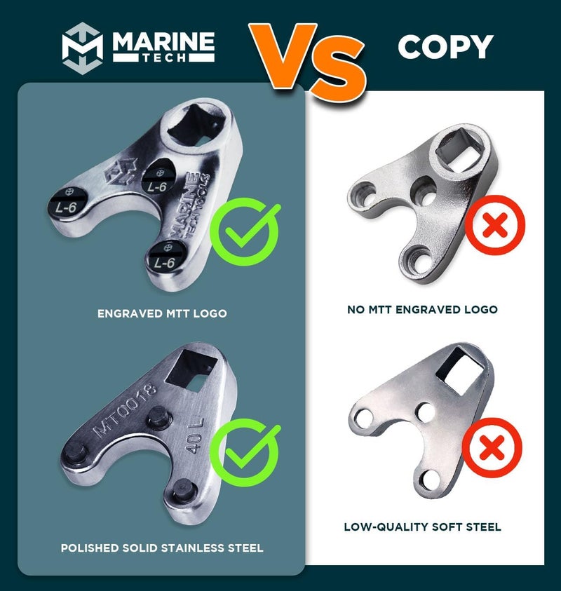 M Marine Tech Tools Marine Tech Tools 40mm Pin Wrench (AMT0018) with L-6 Pins, Mercury Verado Trim Spanner Wrench, Mercury Outboard Tools, Fits on Mercury Verado 175-350HP - Image 2