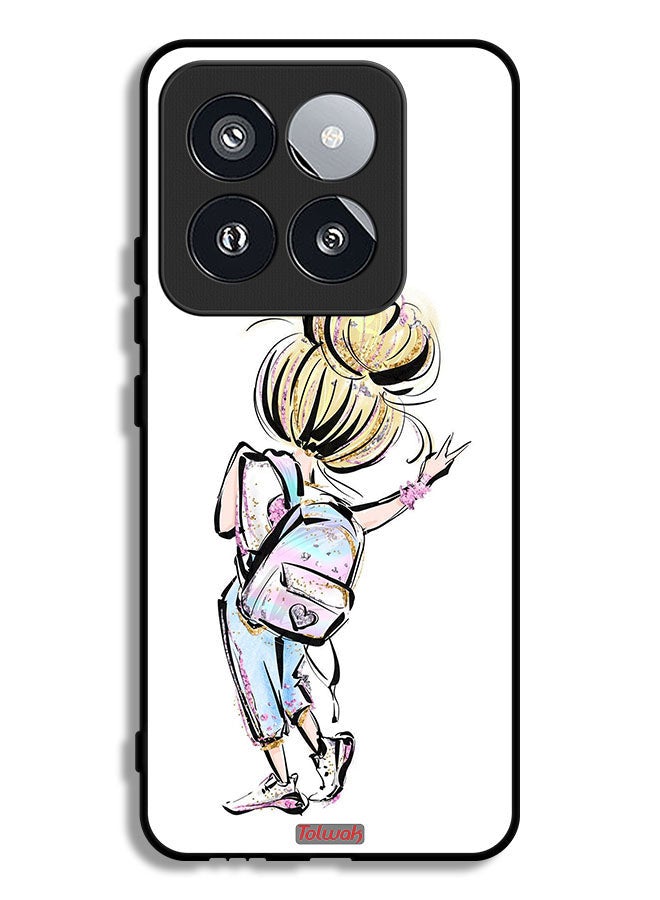 Tolwak Xiaomi 14 Pro Protective Case Cover Back To School Girl Art - Image 1