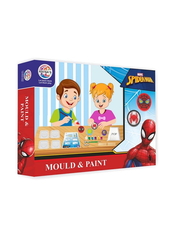 راتاناز مجموعة أدوات الرسم والحرف اليدوية "سبايدرمان" من راتنا، مع 4 قوالب، يمكن استخدامها كمغناطيسات للثلاجة وشعارات للأطفال - Image 1