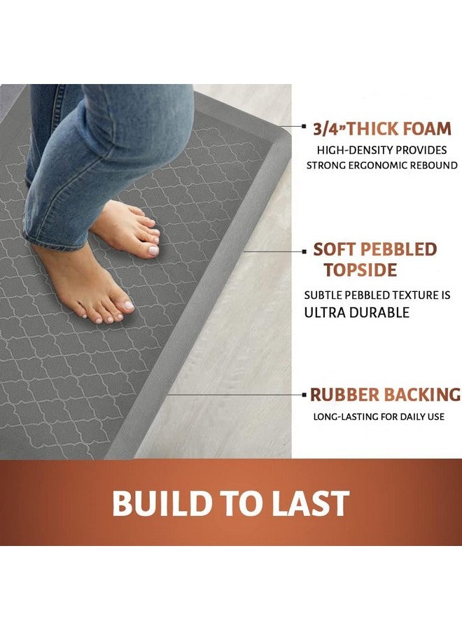 TurtleGrip TurtleGrip Anti Fatigue Mat for Kitchen Floor, Durable Standing Desk Mat, Comfortable for Kitchen, Home, Office & Garage 100x52 cms (Grey).  - Image 5