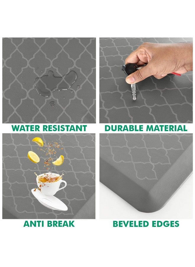 TurtleGrip TurtleGrip Anti Fatigue Mat for Kitchen Floor, Durable Standing Desk Mat, Comfortable for Kitchen, Home, Office & Garage 100x52 cms (Grey).  - Image 2