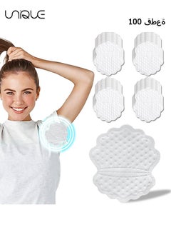 Unique 100 Pack Armpit Sweat Pads, Underarm Sweat Pads for Fight Hyperhidrosis and Excessive Sweating, Disposable Invisible Sweat Absorber Pads, Perspiration Pads Shield for Men and Women, Comfortable  - Image 1