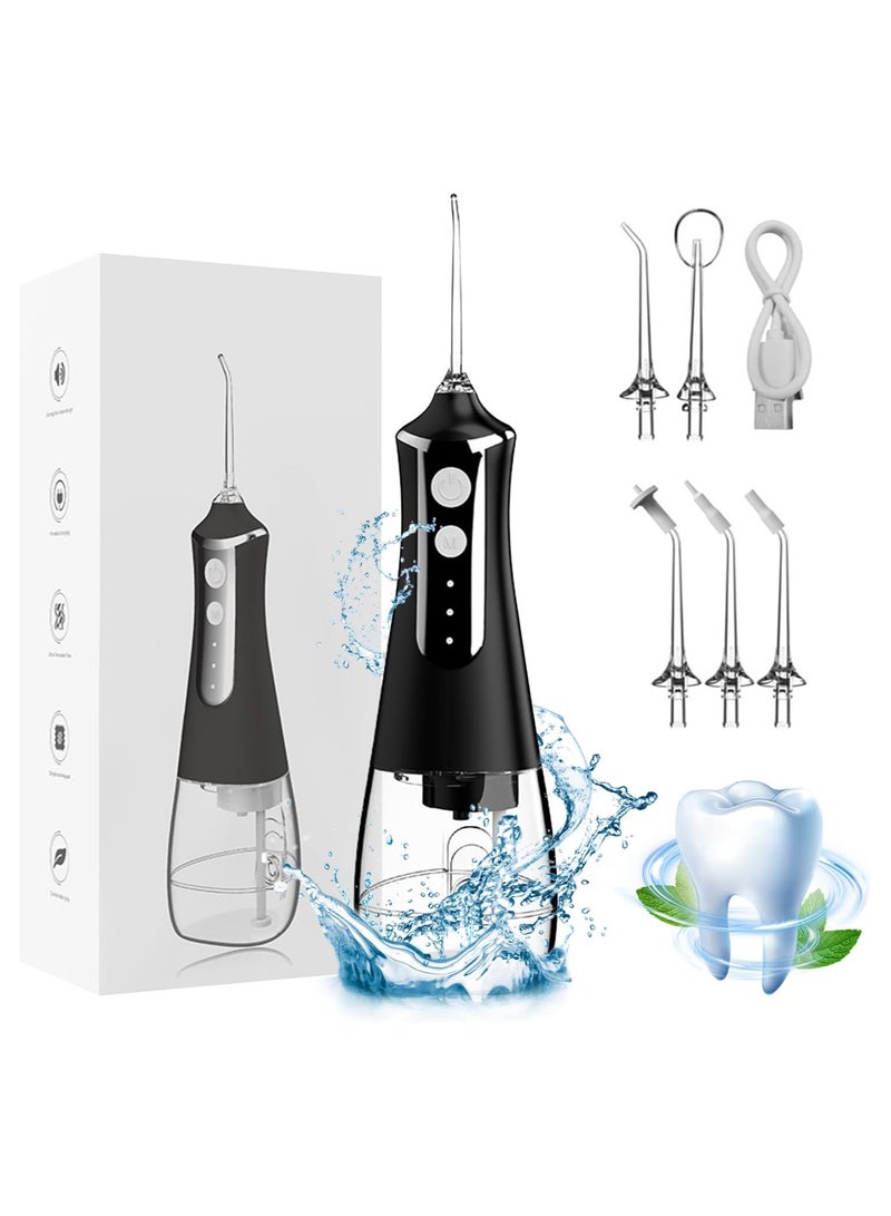 general Cordless Water Flosser Teeth Cleaner 300ML Dental Oral Irrigator With 3 Modes 5 Nozzle Rechargeable & Waterproof Electric Water Picks and Flossing for Home Travel - Image 1