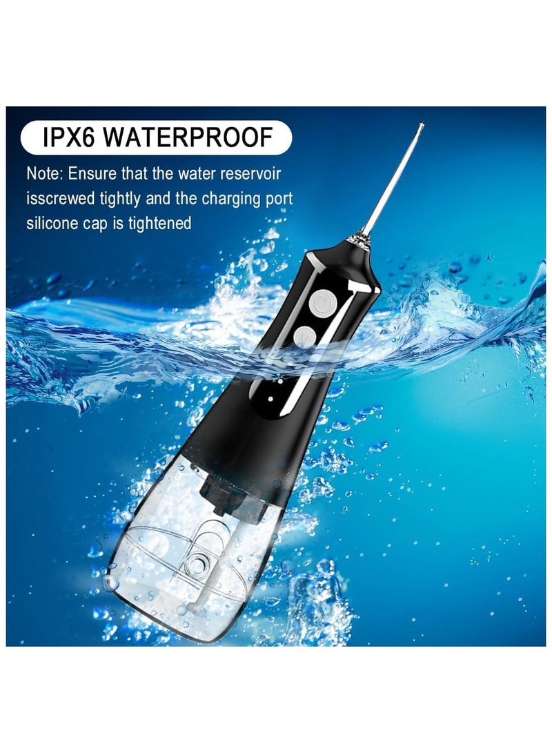 general Cordless Water Flosser Teeth Cleaner 300ML Dental Oral Irrigator With 3 Modes 5 Nozzle Rechargeable & Waterproof Electric Water Picks and Flossing for Home Travel - Image 2