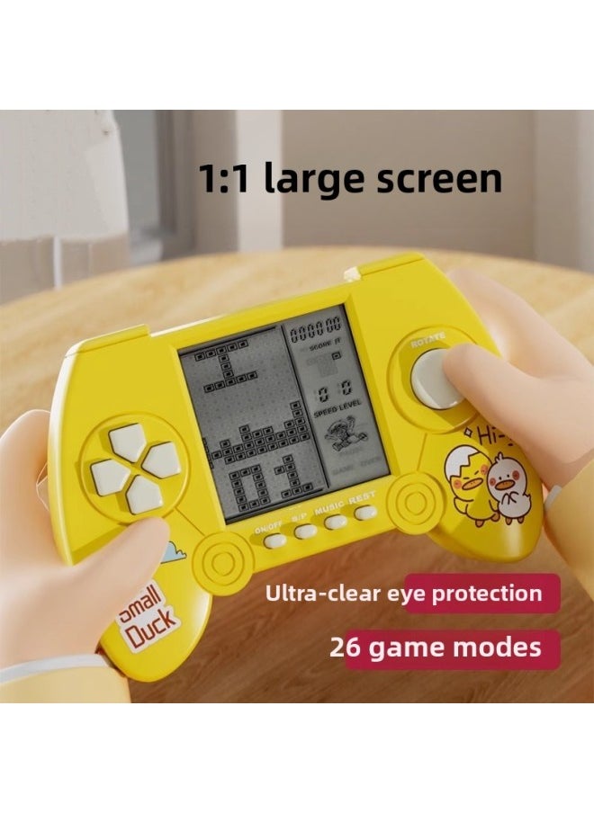 Tetris Travel Machine Handset Children's Educational Nostalgic Toy Electronic Game Machine Gift For Boys And Girls-Color:Classic Model-blue [hd Large Screen Eye Protection] Battery Set  - Image 2