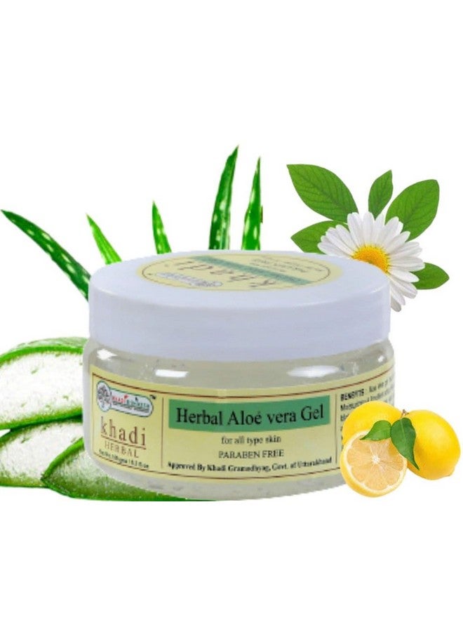 KHADI RISHIKESH Herbal Aloe Vera Gel for Skin and Hair | Reduces Acne, Wrinkles, Dark Spots, Hydrates Irritated Skin | Fights Signs of Ageing | Chemical-Free Moisturizers for Men and Women (150 gm) - Image 1
