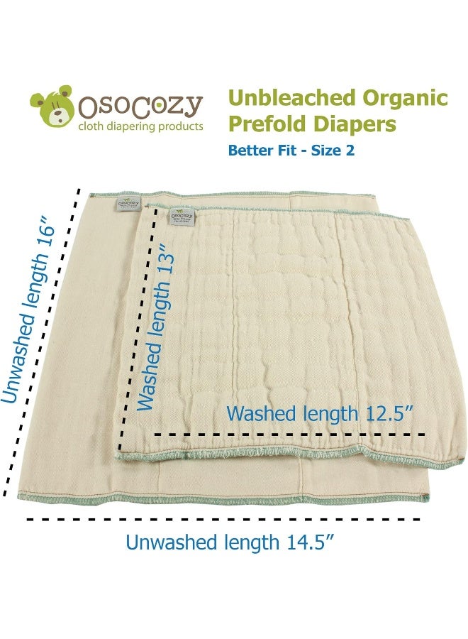 OsoCozy أوسوكوزي قطن عضوي مسبق الطي أفضل ملاءمة كبير 4x8x4 (6 حزمة) - يناسب 14-30 رطل - Image 5