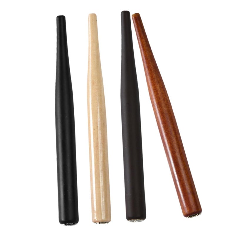4 Pieces Vintage Wooden Dip Pen Holders With Interchangeable Nibs For Calligraphy Drawing Art - Image 2