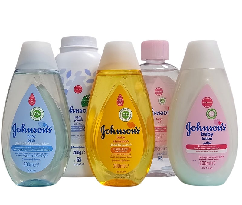 Johnson's Daily Baby Care Set - 5 pieces, 200ml each