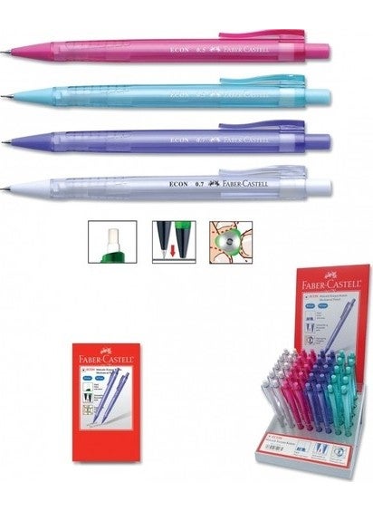 FABER-CASTELL - 1343 Econ Vertasil Tip Pen 0.7 mm Pack of 4 - Image 1