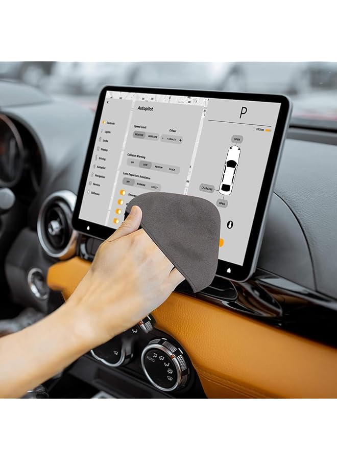 Excefore Car Touch Screen Wipes, Dashboard Display Cleaning Kit, Microfiber Cloth And Screen Cleaner Tool For Car Interior, Microfiber Cleaning Pad For Car Touch Screens And Displays - Image 1