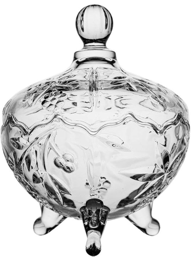 Bonbonniere and Glass Suger, Candy Bowl Multi-use big with Legs - Image 1
