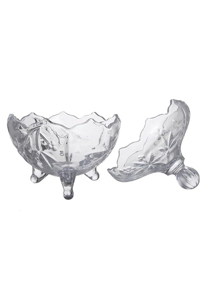 Bonbonniere and Glass Suger, Candy Bowl Multi-use big with Legs - Image 4