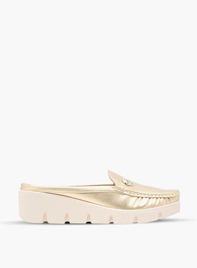 Le Confort Women's Logo Embellished Slip-On Loafers