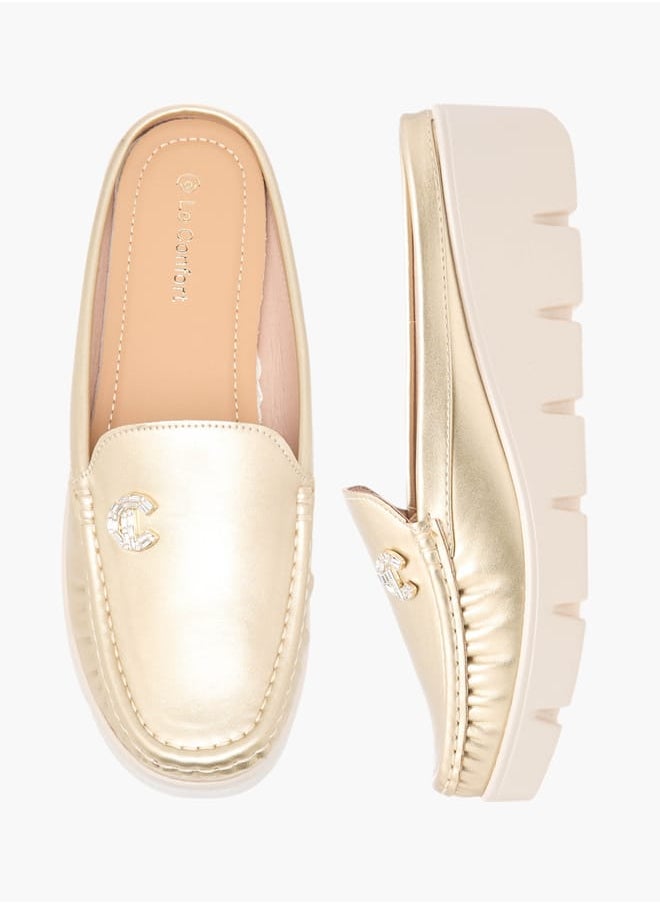 Le Confort - Women's Logo Embellished Slip-On Loafers Ramadan Collection - Image 1