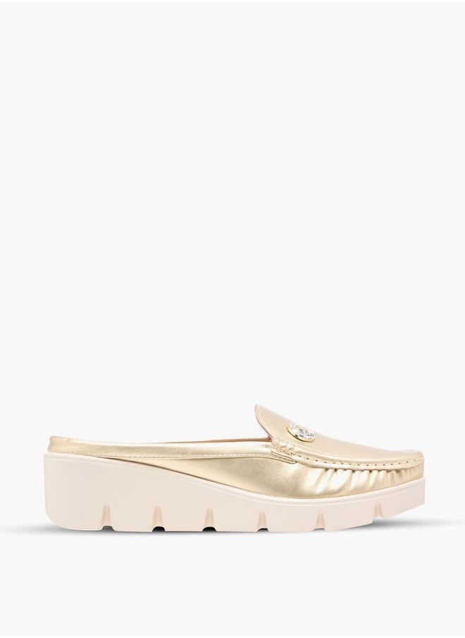 Le Confort - Women's Logo Embellished Slip-On Loafers Ramadan Collection - Image 1
