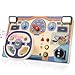 ZJEFUNS Montessori Toddler Toys Busy Board with Led Light Interactive Wooden Dashboard Steering Wheel for 1 2 3 4 Year Old Sensory Toys Toddler Activities for Boys Girls Gift - Image 2