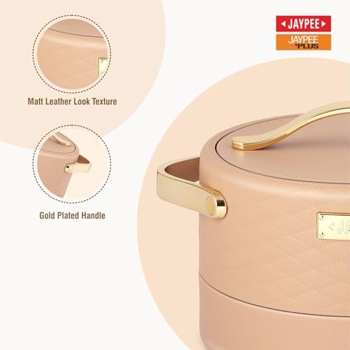 JAYPEE Luxura Klass Set Inner Steel Serving Painted Casserole Set Of 3 Toughened Glass Lid Advanced PU Insulated 100% Food Grade Lockable Hot Box Easy To Keep Roti,Pulao & More|1500,2000,2500 Ml,Brown - Image 4