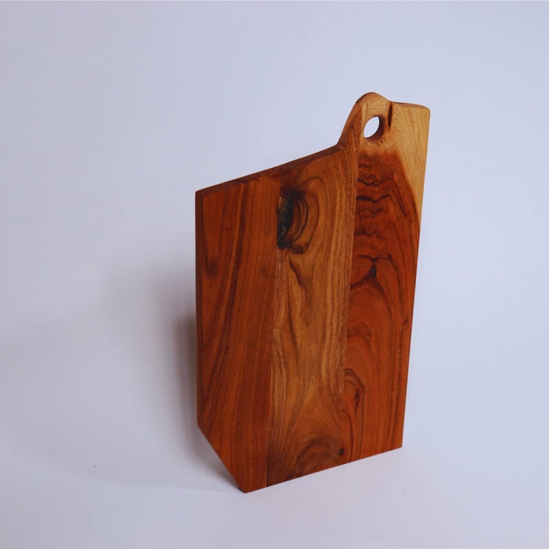 loosebucketAcacia Wood Chopping Board for Kitchen Vegetable Cutting Board for Kitchen with Hanging Hook Handmade Rectangular Serving Platter Cheese Board 1 Pc 40 x 25 x 15 cm Brown - Image 3