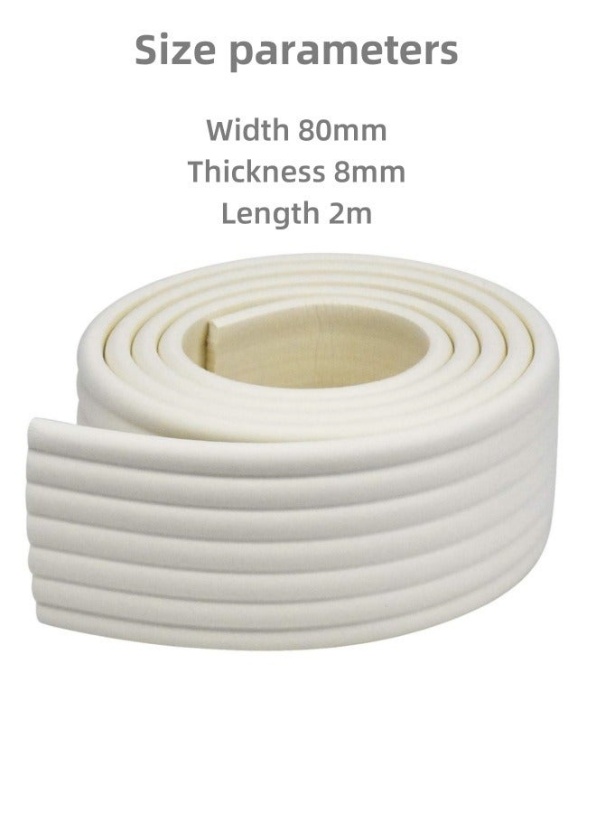 1/2/3/4 قطع من شرائط السلامة الرغوية,  واقيات الحواف شرائط الأمان الرغوية واقي الحواف ذاتية اللصق حامي طاوله حماية طاولة واقي طاولات W- اكتب شريط مضاد للتصادم للأطفال زوايا الطاولة وسادة ممتص الصدمات لموقد أثاث الطاولة الزجاجي - Image 2