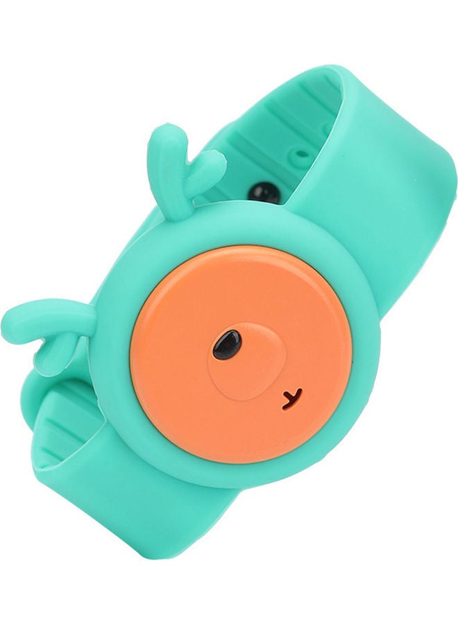 NIBEMINENT Ultrasonic Mosquito Repellent Bracelet Green/Orange - Image 1