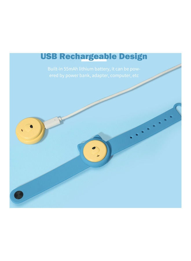 NIBEMINENT Ultrasonic Mosquito Repellent Bracelet Green/Orange - Image 5