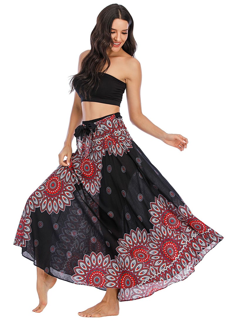Loquat Casual Dress Half Skirt Beach Vacation Dresses Full Skirt  - Image 4