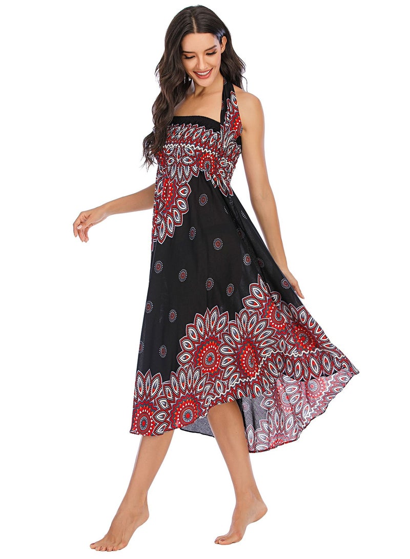Loquat Casual Dress Half Skirt Beach Vacation Dresses Full Skirt  - Image 2