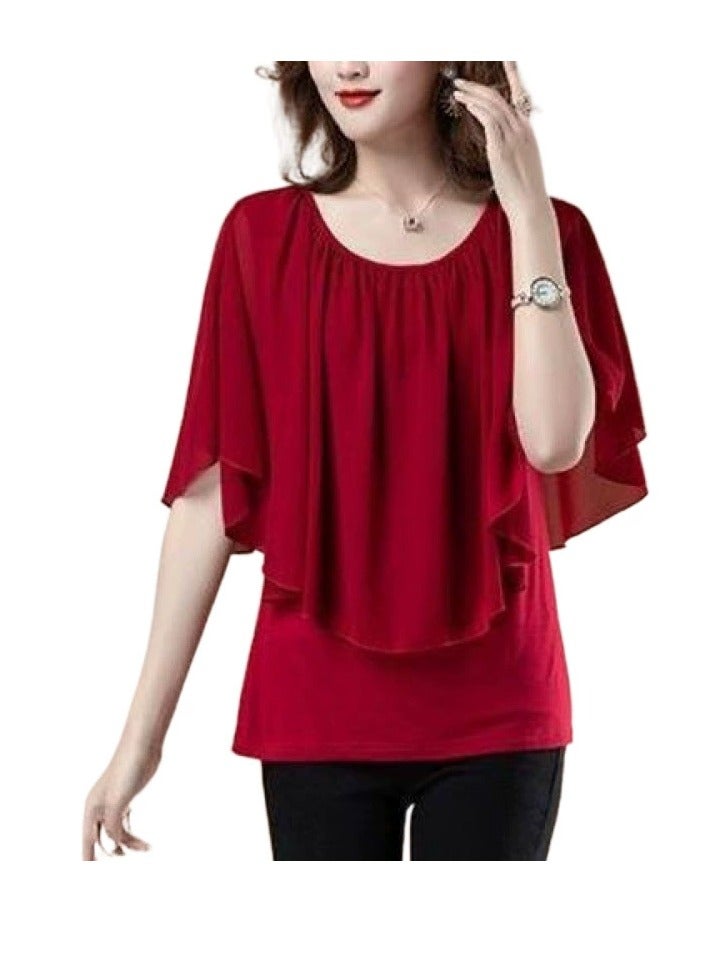 Off The Shoulder Tops Women, Loose Summer Boho Shirt Blouses, Pullover Casual Dolman Blouses  - Image 2