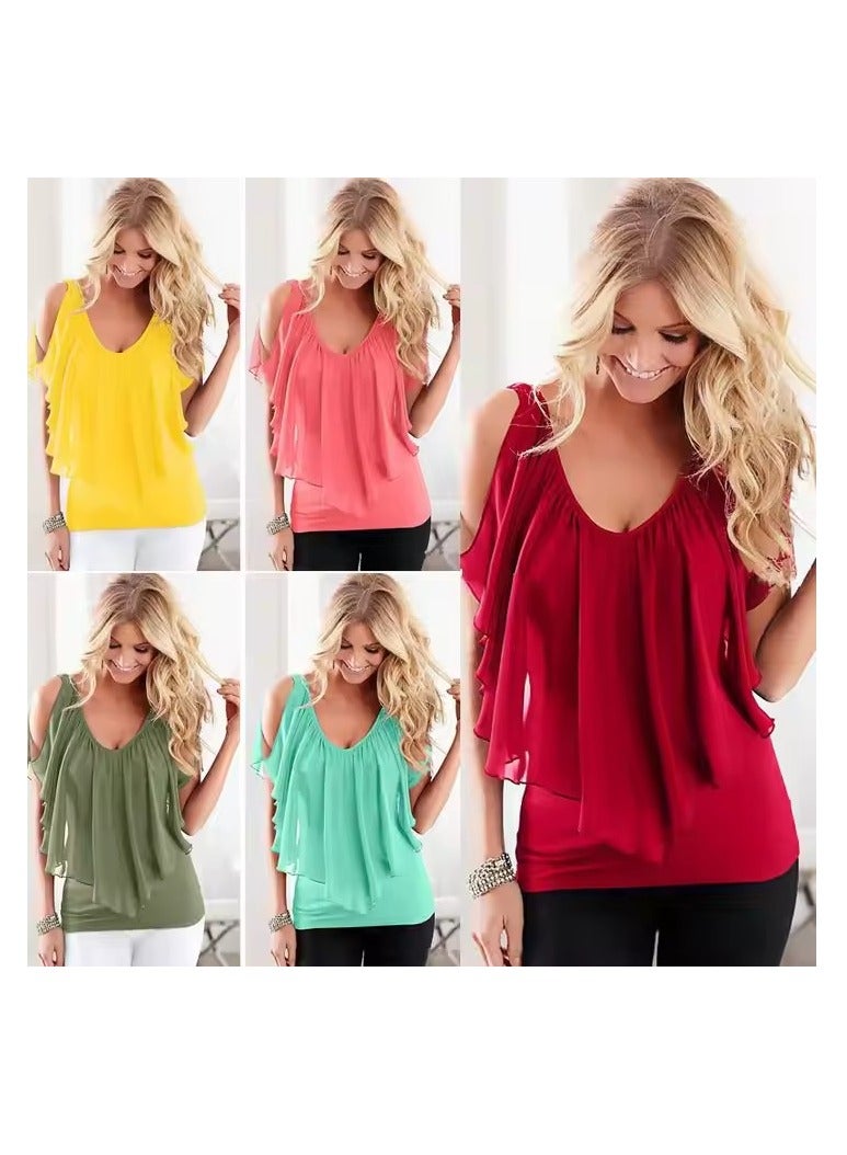 Off The Shoulder Tops Women, Loose Summer Boho Shirt Blouses, Pullover Casual Dolman Blouses  - Image 5