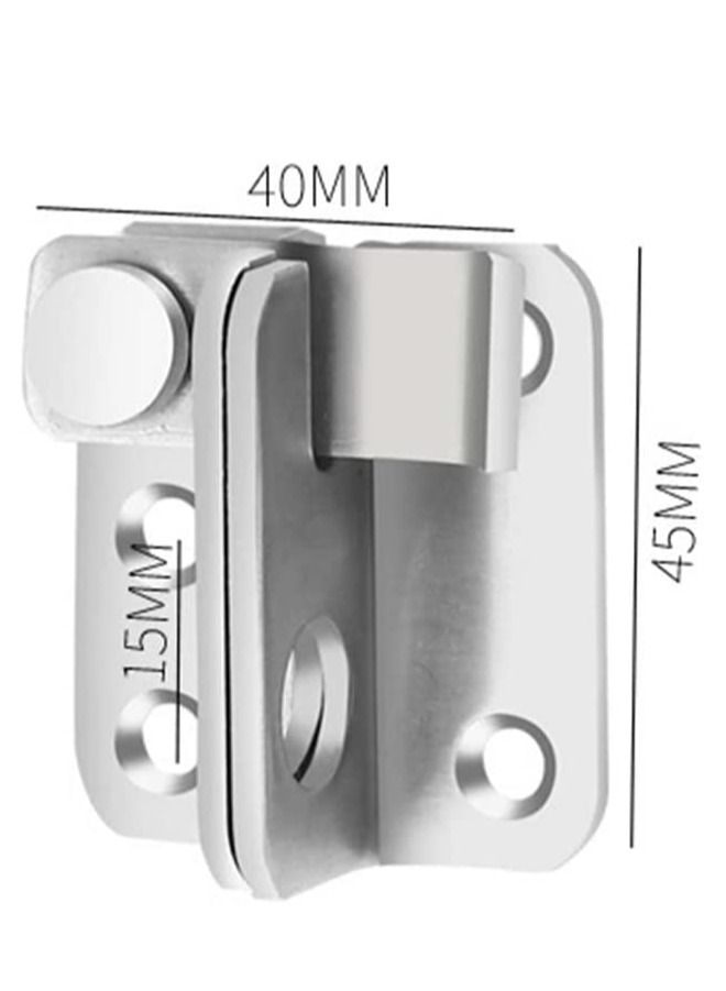 SYOSI 2 Pcs Flip Latch 3mm Thickened Heavy Duty Hasp Safety Door Lock Gate Latches for Double Window Barn Closet Drawer Cabinet Garage,Stainless Steel Brushed Nickel - Image 4