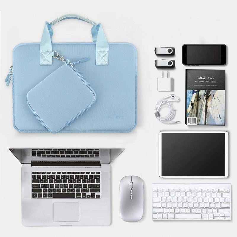 Hseok Laptop Sleeve 13.3-14 inch Case with Small Pouch, Neoprene Computer Bag Compatible with MacBook Pro 14" M4/M3/M2/M1 2025-2021, Mac Air/Pro 13.3" and Most 13-14 inch Notebooks,S02B01 - Image 4