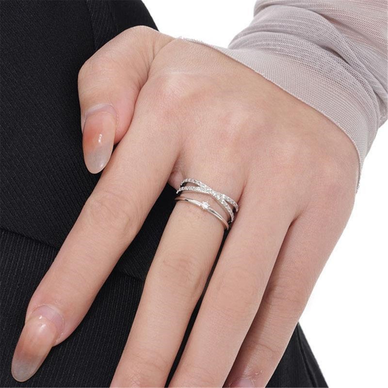 Fashion Ring Adjustable Alloy Wedding Band - Stylish Elegant Jewelry For Women Parties Daily - Image 4
