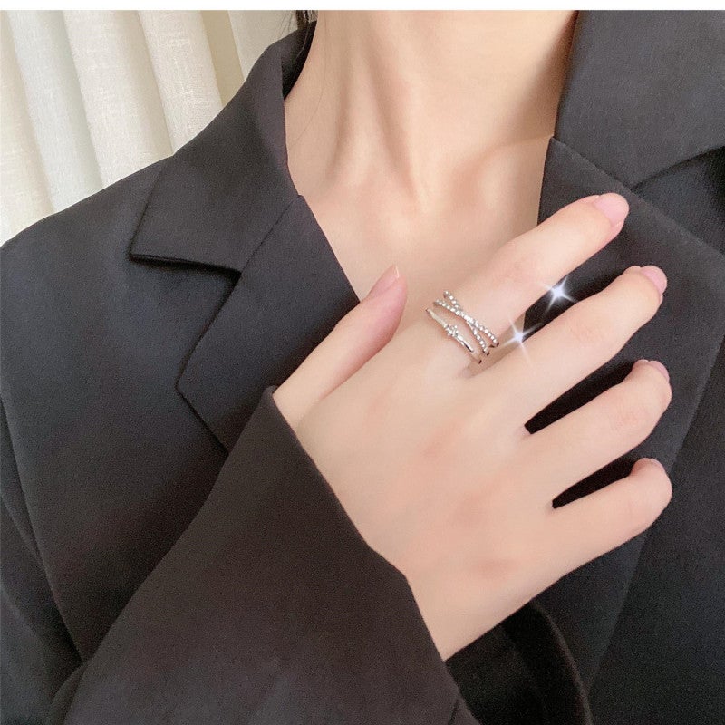 Fashion Ring Adjustable Alloy Wedding Band - Stylish Elegant Jewelry For Women Parties Daily - Image 3