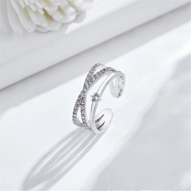 Fashion Ring Adjustable Alloy Wedding Band - Stylish Elegant Jewelry For Women Parties Daily - Image 2