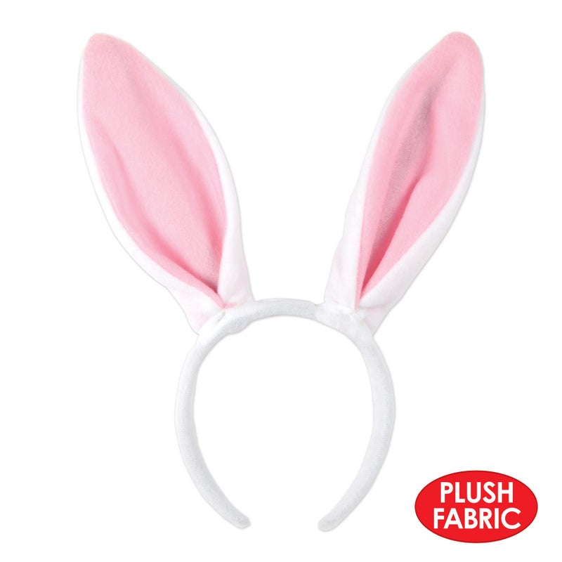 Beistle Soft-Touch Bunny Ears (white & pink) Party Accessory (1 count) (1/Pkg) - Image 4
