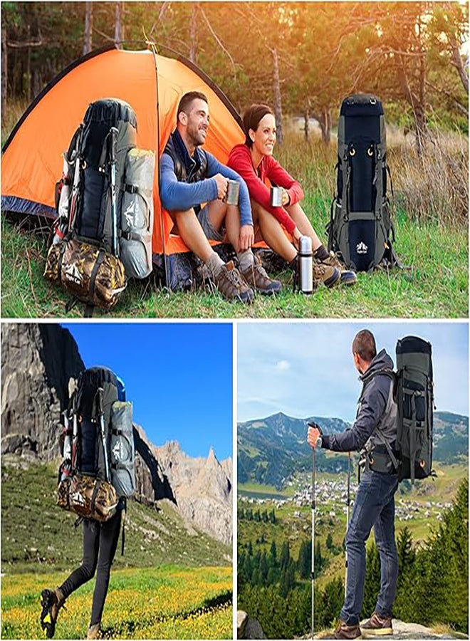 Night Cat Hiking Backpacks 70L Camping Backpacking Packs for Men Women Lightweight Outdoor Mountaineering Traveling, Blue - Image 2