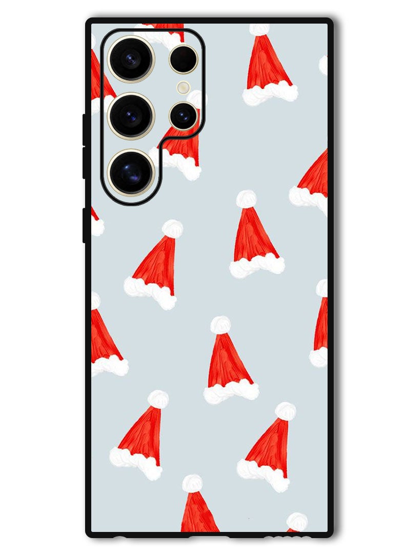 Theodor Protective Case Anti Scratch Shock Proof Bumper Cover For Samsung Galaxy S24 Ultra Christmas Caps - Image 1