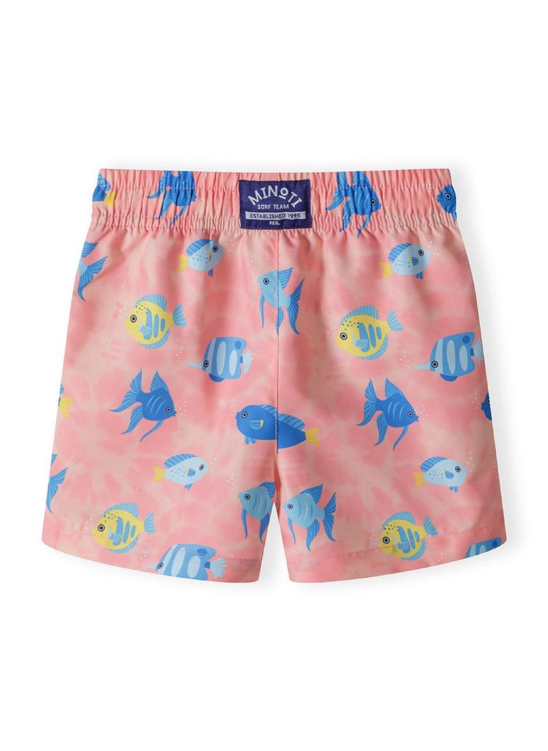 MINOTI Kids' Swim Shorts with Elastic Waist and Drawstring - Image 2