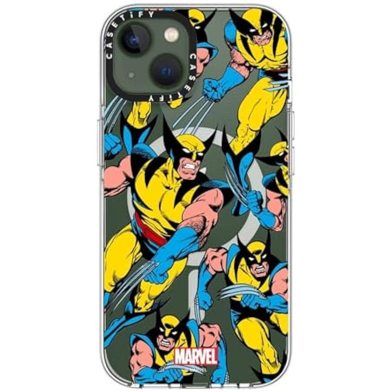 Casetify Clear iPhone 13 Case 【Deadpool & Wolverine Co-Lab/Not Yellowing / 6.6ft Drop Protection/Magsafe】 - Wolverine Pattern Case - Clear - Image 3