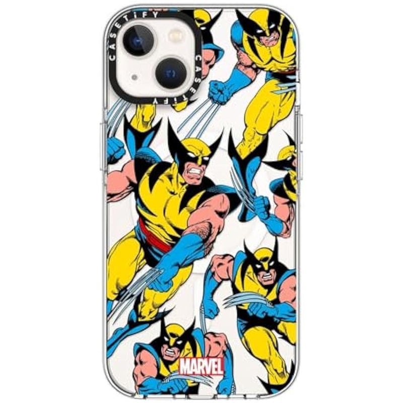 Casetify Clear iPhone 13 Case 【Deadpool & Wolverine Co-Lab/Not Yellowing / 6.6ft Drop Protection/Magsafe】 - Wolverine Pattern Case - Clear - Image 2